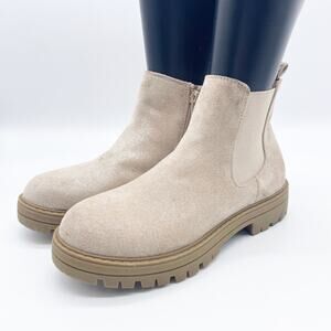 Nordstrom Girl's Noraissa Fab 4M Sand Suede Chelsea Boots Size 4 M